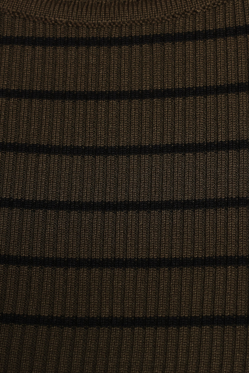 Stacie Ribbed Knit Top - Olive Stripe
